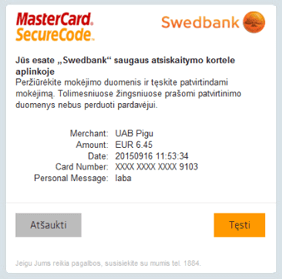 Visa debit swedbank